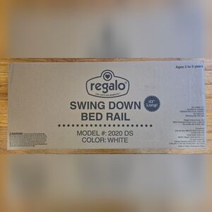 NIB Regalo White Swing Down Bed Rails